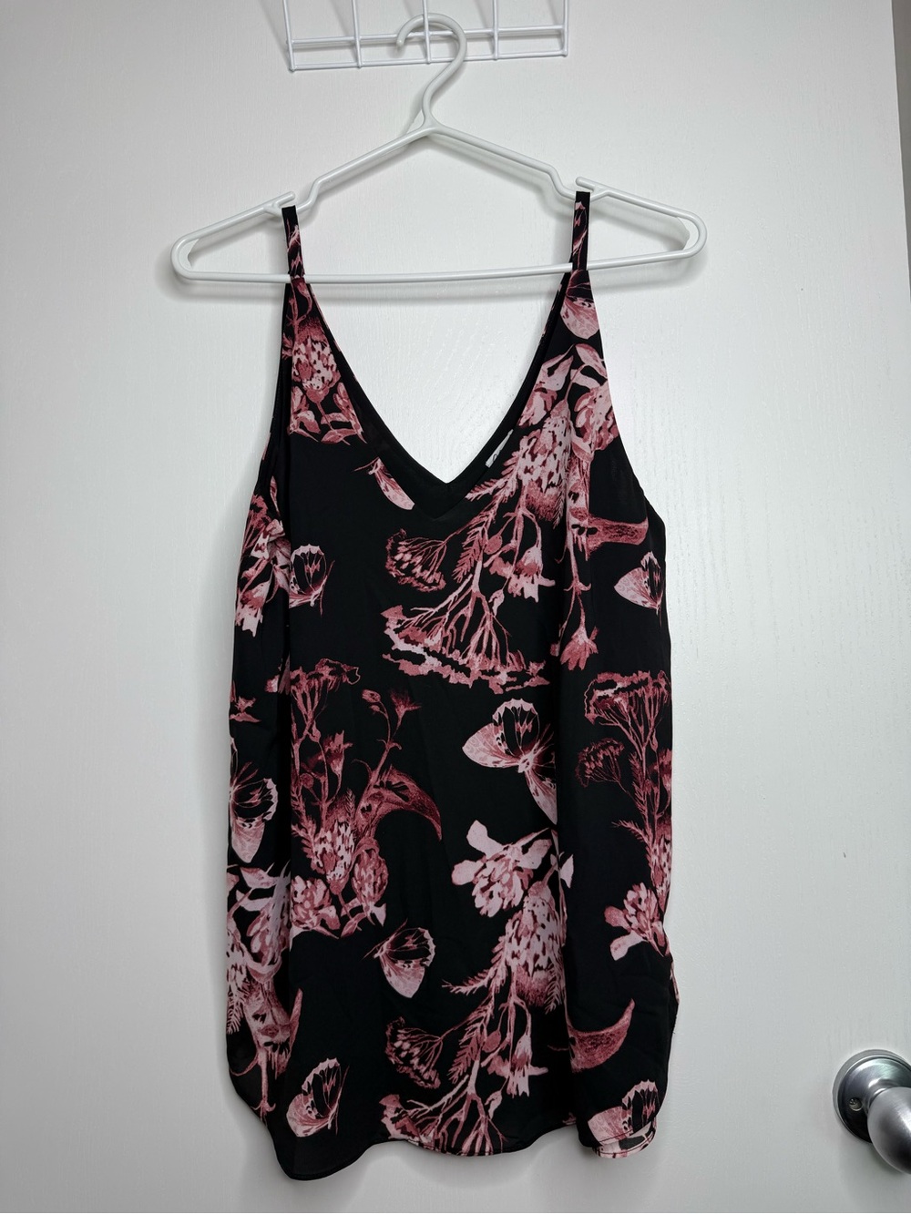 Kismet Black Cami with Pink/Plum Floral & Butterfly Print Medium